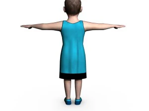 child female 01 3D Model
