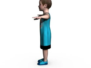 child female 01 3D Model