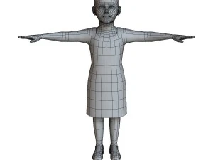 child female 01 3D Model