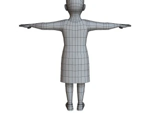 child female 01 3D Model