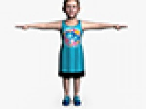 child female 01 3D Model