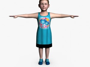 child female 01 3D Model