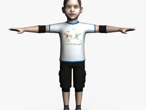 child female 01 3D Model