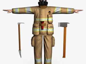 fireman 01 3D Model