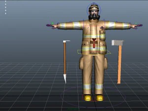 fireman 01 3D Model