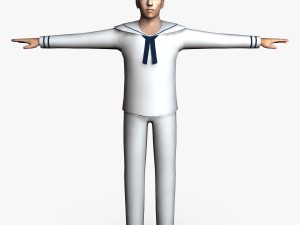 navy male 02 3D Model