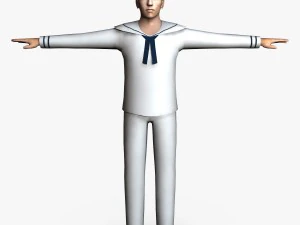 navy male 02 3D Model