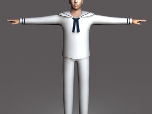 navy male 02 3D Model