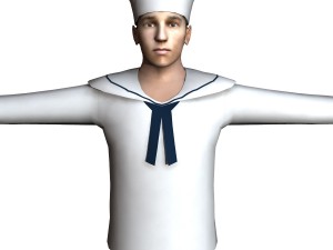 navy male 02 3D Model