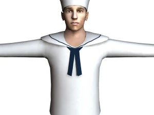 navy male 02 3D Model