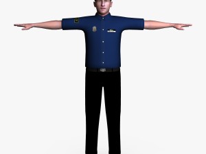 police male 01 Modelo 3D