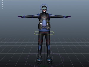 scuba diver 01 3D मॉडल