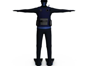 scuba diver 01 3D Model