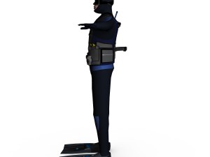 scuba diver 01 3D मॉडल