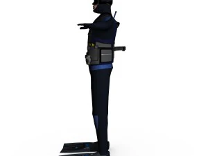 scuba diver 01 3D Model