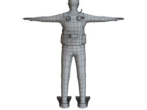scuba diver 01 3D Model