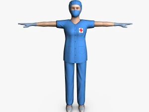 surgeon female 01 3D Model
