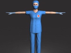 surgeon female 01 3D Модель