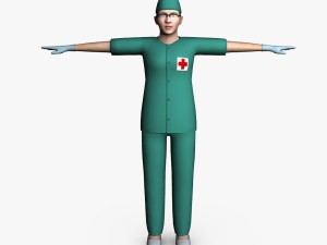 surgeon female 02 3D Model
