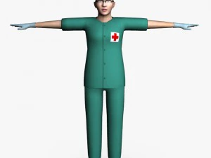 surgeon female 02 3D Model