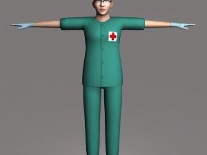 surgeon female 02 3D 모델