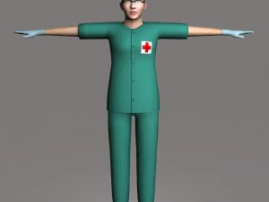 surgeon female 02 3D Model