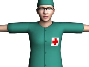 surgeon female 02 3D Model