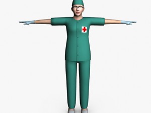 surgeon female 02 3D 모델