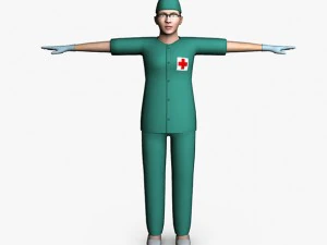 surgeon female 02 3D Model