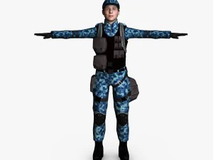 swat weiblich 01 3D Modell