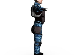 swat female 01 Model 3D