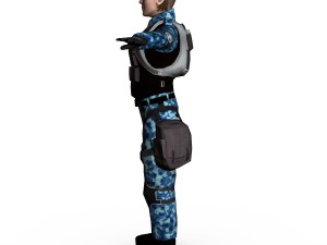swat female 01 Model 3D