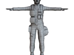 swat female 01 Model 3D