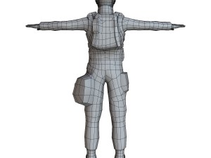 swat female 01 Model 3D