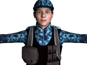 swat female 01 Model 3D