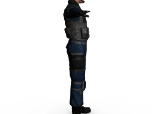 swat male 01 3D Model