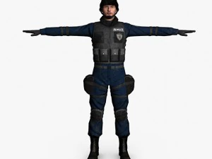 swat male 01 3D Model