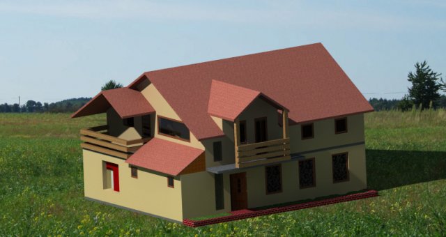 model house 1 Modelo 3D .c4d .max .obj .3ds .fbx .stl .blend 