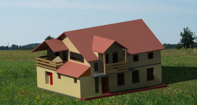 model house 1 3D Model .c4d .max .obj .3ds .fbx .stl .blend 