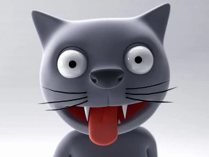 कार्टून बिल्ली 3D मॉडल