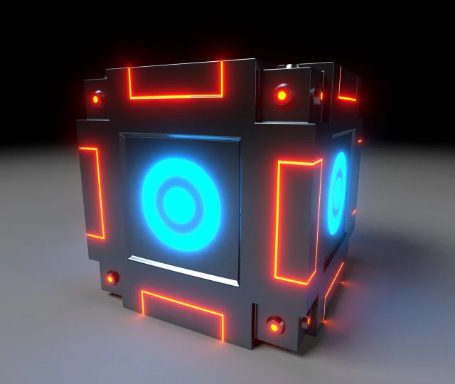 sci-fi cube model 3D Model .c4d .max .obj .3ds .fbx .stl .blend 