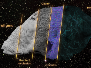 icy asteroid 3Dモデル