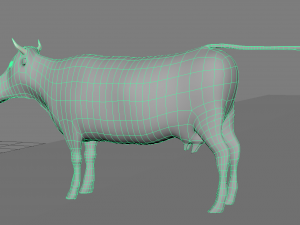 farm standing village cow Modèle 3D
