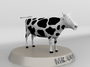 farm standing village cow 3D Model
