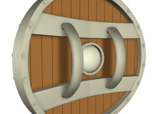 low poly shield Model 3D