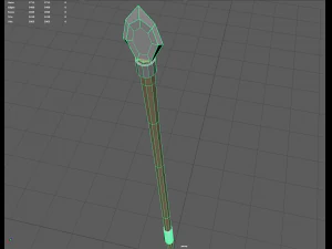low poly spear 3D Model