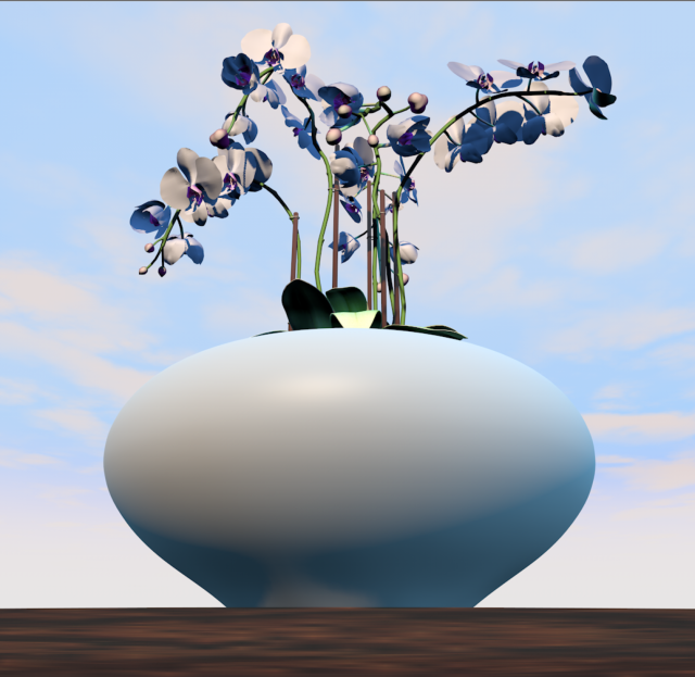 high quality orchid 3D Модель .c4d .max .obj .3ds .fbx .stl .blend 