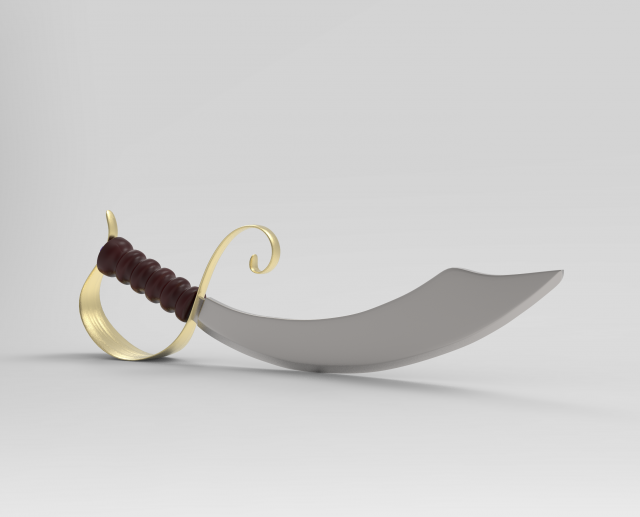 pirate sword 3D 模型 .c4d .max .obj .3ds .fbx .stl .blend 
