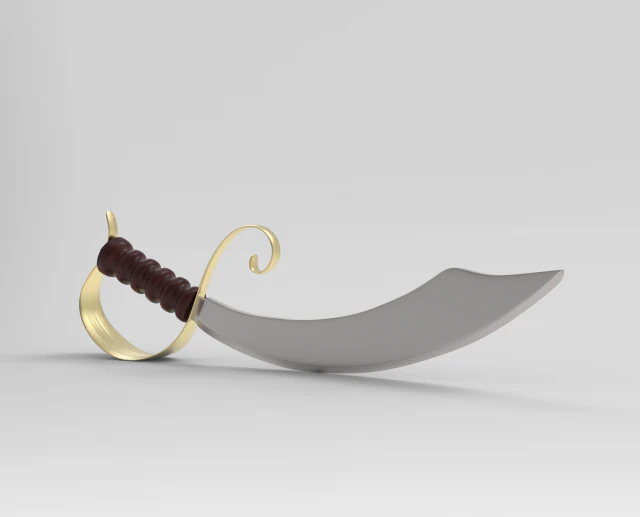 pirate sword 3D Model .c4d .max .obj .3ds .fbx .stl .blend 