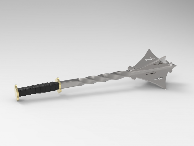 greek mace 3D 모델 .c4d .max .obj .3ds .fbx .stl .blend 